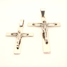 Load image into Gallery viewer, 925 Sterling Silver Simple Flat Crucifix Cross Pendant