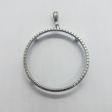 Load image into Gallery viewer, Sterling Silver Half Dollar Bezel 30 mm Coins Prong Back Illusion Edge 50 Cent