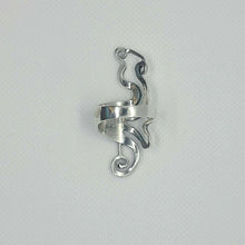 Load image into Gallery viewer, Sterling Silver Polished Finish Large Fork Ring Wide Boho Ring 1 3/4 inch 6 - 10