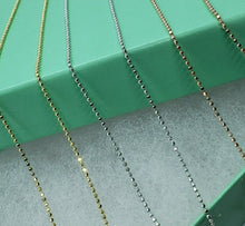 Load image into Gallery viewer, Authentic 14k Solid Gold Stamped Bead Chain Necklace 3 Color 1mm / 16" 18" 20"