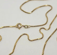 Load image into Gallery viewer, Authentic 14K Solid Yellow Gold Box Chain Necklace 0.55mm-0.9mm All Size 16"-24"