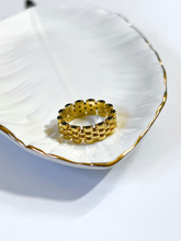 Load image into Gallery viewer, 14K Solid Gold Handmade Brick Chain Ring Band 6mm
