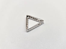 Load image into Gallery viewer, 925 Sterling Silver Cubic Zirconia Triangle Pendant 3/4 Inch (19mm) Tall