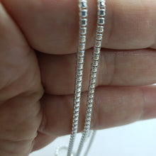 Load image into Gallery viewer, 925 Sterling Silver Round Box Chain Necklace High Quality 2.5mm 16"-30"