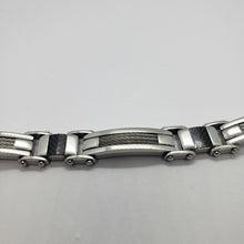 Load image into Gallery viewer, Stainless Steel Cable and Black Carbon Fiber Bracelet High Quality For Men 1/2in