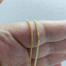 Load image into Gallery viewer, 10K Hollow Yellow Gold Franco Box Link Chain Necklace Men Women 1.5mm 16-30"