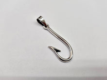 Load image into Gallery viewer, 925 Sterling Silver Makau Fly Fish Hook Pendant 1 3/16 Inch (30mm) Tall