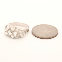 Load image into Gallery viewer, 925 Sterling Silver Diamond Cut Finish Nugget Ring 11mm, 7/16 Inch Sizes 8-13