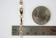 Load image into Gallery viewer, Authentic 14K Yellow White Rose Gold Tri-Color Valentino Chain 3.3mm/16"-26"
