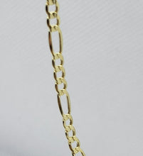 Load image into Gallery viewer, Authentic 10K Yellow Gold Hollow Figaro Chain Necklace 2.6mm Size 16" to 26"