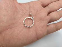 Load image into Gallery viewer, 925 Sterling Silver 10 Cent Dime Coin Bezel 18mm Diamond Cut Prong Cut