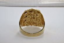 Load image into Gallery viewer, Authentic 14K Yellow Gold Nugget Ring Small Large Size 5 ~ 13