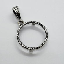 Load image into Gallery viewer, 925 Sterling Silver Dime Bezel 18 mm Coins Prong Back Illusion Edge High Quality