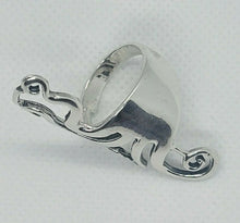 Load image into Gallery viewer, Sterling Silver Polished Finish Large Fork Ring Wide Boho Ring 1 3/4 inch 6 - 10