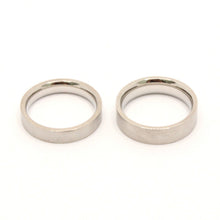 Load image into Gallery viewer, Stainless Steel Plain Matte Finish Flat Edge Wedding Thumb Ring Band 4-5mm