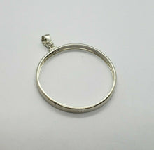 Load image into Gallery viewer, Sterling Silver Silver Eagle Bezel 41 mm Coin Screw Top Edge No Coin Included
