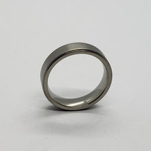 Load image into Gallery viewer, 6mm Titanium Pipe Cut Wedding Band Ring Beveled Edges Brushed Finished Size 7-14