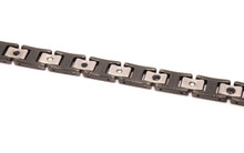 Load image into Gallery viewer, Tungsten Carbide Ceramic Black & Rhombus Faceted Links Magnetic Therapy Bracelet