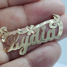 Load image into Gallery viewer, Authentic 10K Solid Yellow Gold Handmade Personalized Custom Name Pendant