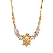 Load image into Gallery viewer, 14K Tricolor Gold Fancy Turtle Collection Set Pendant Bracelet Earrings
