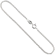 Load image into Gallery viewer, 925 Sterling Silver Thin Cable Link Chain Necklace Bracelet 1.5mm 7" to 30"