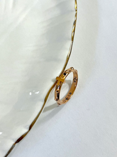 Load image into Gallery viewer, 14K Solid Gold Handmade Cross and Dots Ring Band