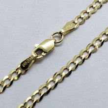 Load image into Gallery viewer, 10K Yellow Gold Solid Cuban Link Chain Curb Necklace Bracelet 3mm, 7"~30"