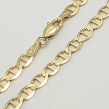 Load image into Gallery viewer, 10K Solid Yellow Gold Mariner Link Chain Bracelet Necklace 3.2mm~6mm Size 7"~26"