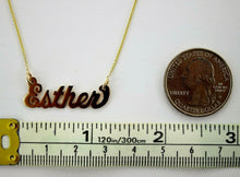 Load image into Gallery viewer, 10K Solid Yellow Gold PERSONALIZED Custom Name Pendant Charm with/without chain