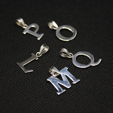 Load image into Gallery viewer, 925 Sterling Silver Alphabet Initial Pendant Plain Slab Serif Upper Case Letter
