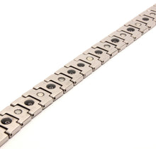 Load image into Gallery viewer, Tungsten Carbide Black Edge Bar Links Magnetic Therapy Bracelet 1/2 Inch Wide