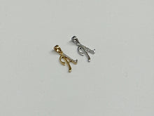 Load image into Gallery viewer, 14K Gold Heart Initial Pendant Letter Charm Flower Necklace Alphabet Diamond Cut
