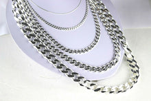 Load image into Gallery viewer, .925 Sterling Silver Cuban Curb Link Chain Necklace 1mm~13mm Men Women 16"~40"