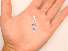 Load image into Gallery viewer, 925 Sterling Silver Dainty Simple Ankh Cross Pendant 1inch 27mm without bail