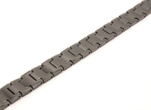 Load image into Gallery viewer, Tungsten Carbide Plain Black Germanium Magnetic Therapy Bracelet, 1/2 Inch Wide
