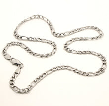 Load image into Gallery viewer, Stainless Steel Figaro Link Chain Necklace 5.5mm Wide, Sizes 20-30 Inches