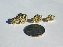 Load image into Gallery viewer, Authentic 10k Solid Yellow Gold Dome Nugget Stud Earrings Men Women Unisex