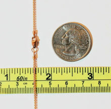 Load image into Gallery viewer, 14K Solid Rose Gold Franco Chain Necklace For Women 1mm Size 16" ~ 24"