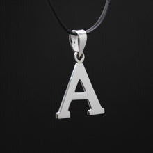 Load image into Gallery viewer, 925 Sterling Silver Alphabet Initial Pendant Plain Slab Serif Upper Case Letter