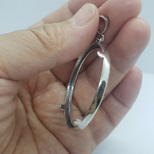 Load image into Gallery viewer, Sterling Silver Half Dollar Bezel 30 mm Coins Prong Back Illusion Edge 50 Cent