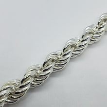 Load image into Gallery viewer, Sterling Silver Very Thick Hollow Rope Chain Bracelet Necklace Italy 10mm 12mm