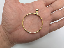 Load image into Gallery viewer, Gold Filled SILVER EAGLE Bezel 40.7mm Screw Top Coin Edge 1 oz Coin NOT Included