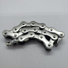 Load image into Gallery viewer, Stainless Steel Bicycle Chain Bracelet Black Rubber Accent for Men 1/2 inch