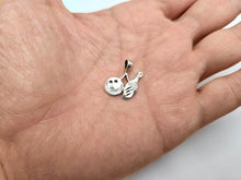 Load image into Gallery viewer, 925 Sterling Silver Flat Bowling Ball and Pin Charm Pendant 3/4 (19mm) Inch Tall