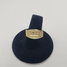 Load image into Gallery viewer, 10K Solid Yellow Gold Last Supper Ring Oval Shape All Sizes 6 to 12