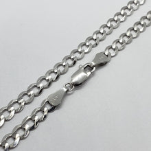 Load image into Gallery viewer, 14K Solid Gold White Cuban Link Chain Men Women 2mm - 5mm 16" ~ 30"