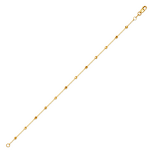 Load image into Gallery viewer, Authentic 14K Gold Stazione Bead Rolo Anklet or Bracelet