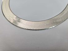 Load image into Gallery viewer, 925 Sterling Silver Thick Beveled Edges Herringbone Chain Necklace 13mm 8"-30"