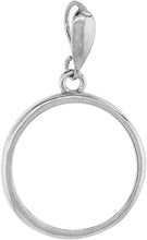 Load image into Gallery viewer, Sterling Silver Nickel Bezel 22mm Coins Prong Back Round Edge 5 Cent 21.21mm