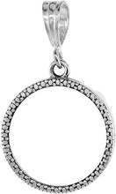 Load image into Gallery viewer, Sterling Silver Penny Bezel 19mm Coins Prong Back Illusion Edge 1 Cent Six Pence